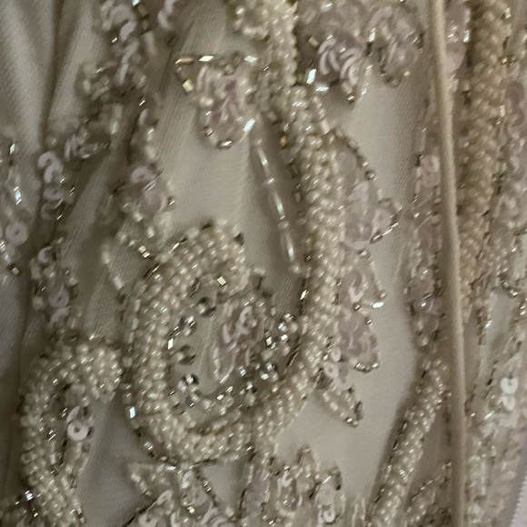 SHERRI HILL IVORY BEADED GOWN - Picture 7 of 12